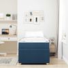 vidaXL Bettrahmen mit Matratze Blau 100 x 200 cm Stoff 3398359 Bild 3