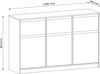 AX LIVING Kommode mit Schubladen Mormanno K3T3S – 138cm, Eiche Cremona Bild 3