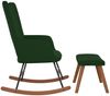 Schaukelstuhl mit Hocker Samt Dunkelgrün [327756] Bild 4