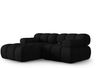 Micadoni Modulares Ecksofa Bellis 3-Sitzer Links 3D-Stoff Sonic Schwarz Bild 2
