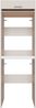 Forte WASHCAB Waschschrank 60 70, moderner Schrank zur Aufbewahrung von Waschmaschine und Trockner, 1 Kippfach, Badezimmer, Kaschmir Beige, 66,8 cm breit x 142,4 cm hoch x 67,5 cm tief Bild 3