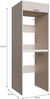 Forte WASHCAB Waschschrank 60 70, moderner Schrank zur Aufbewahrung von Waschmaschine und Trockner, 1 Kippfach, Badezimmer, Kaschmir Beige, 66,8 cm breit x 142,4 cm hoch x 67,5 cm tief Bild 5