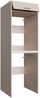 Forte WASHCAB Waschschrank 60 70, moderner Schrank zur Aufbewahrung von Waschmaschine und Trockner, 1 Kippfach, Badezimmer, Kaschmir Beige, 66,8 cm breit x 142,4 cm hoch x 67,5 cm tief Bild 4