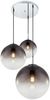 LED Pendelleuchte 3-flammig mit Glaskugeln aus Rauchglas, Ø 51cm Bild 2