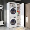 Roomart Waschbeckenunterschrank Roomart Schrankwand 112 cm – Waschmaschine & Trockner, Hochschrank (Set) Waschmaschine & Trockner übereinander, Hochschrank Bild 3