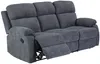 Vente-unique - TOLZANO Couchgarnitur Stoff Grau - B 96 cm x H 100 cm x L 201 cm146 cm Bild 5