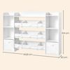 SONGMICS Kinderregal mit 4 offenen Fächern, Kinderregal, 9 mittlere und 2 seitliche Boxen, 30 x 143,8 x 104 cm, weiß Bild 5
