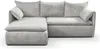 Vente-unique - Ecksofa mit Schlaffunktion - Ecke Links - Cord - Hellgrau - TEODORA Bild 3