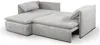 Vente-unique - Ecksofa mit Schlaffunktion - Ecke Links - Cord - Hellgrau - TEODORA Bild 4