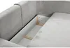 Vente-unique - Ecksofa mit Schlaffunktion - Ecke Links - Cord - Hellgrau - TEODORA Bild 5