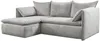Vente-unique - Ecksofa mit Schlaffunktion - Ecke Links - Cord - Hellgrau - TEODORA Bild 2