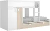 Vente-unique - JUANITO Bett Holz, Platte BeigeWeiß - B 108 cm x H 150 cm x L 275 cm Bild 3
