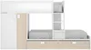 Vente-unique - JUANITO Bett Holz, Platte BeigeWeiß - B 108 cm x H 150 cm x L 275 cm Bild 4