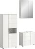 welltime Badmöbel-Set Biel, Höhe 190 cm, Midischrank, Unterschrank, Spiegelschrank, (3-St), Bad Set, modernes Design, Hochschrank, Unterschrank, Spiegel Bild 5
