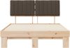 vidaXL Bettgestell mit gepolstertem Kopfteil Taupe 135 x 190 cm 877502 Bild 5