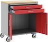 vidaXL Werkbank mit Schubladen 2 pcs Rot und Grau 100 x 55 x 85 cm 3321365 Bild 4
