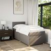 vidaXL Boxspringbett mit Matratze Taupe 100x200 cm Stoff 3288888 Bild 4