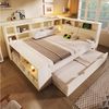Flieks Daybett, Kinderbett 140x200cm mit Ausziehbett 90x190cm & Stauraum & USB/Type-C Bild 5