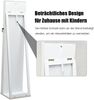 2-in-1 großer und abschließbarer Schmuckschrank mit Ganzkörperspiegel Freistehender Schmuckständer Weiß Bild 4