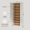 BARI Schuhschrank in Weiß, Artisan Eiche Optik FSC-zertifiziert - Moderner Garderobenschrank mit viel Stauraum für Ihre Schuhe - 78 x 202 x 38 cm (B/H/T) Bild 4