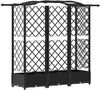 vidaXL Hochbeet mit Rankgitter und Dach Schwarz 163 x 40 x 123 cm PP 42032534 Bild 5