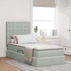 vidaXL Aufbewahrungsbett mit Matratze Hellgrau 90 x 190 cm Samt 3372117 Bild 1