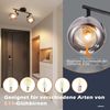 Nettlife Deckenstrahler Küchenlampe 2/3/4/6 Flammig Modern E14 Rauchglas Deckenleuchte, Schwenkbar, LED wechselbar, Wohnzimmerlampe für Schlafzimmer Flur Küche Bild 2
