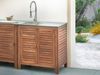 Outdoor-Küchenschrank mit Spüle BRUCOLI Akazienholz Braun Silber Bild 3
