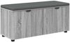 vidaXL Flurbank mit Kissen mit Regal Graues Sonoma 100 x 38 x 46 cm 891493 Bild 2