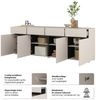 OTTO home Sideboard Cross,Breite 225 cm, moderne grifflose Kommode,4 Türen/4 Schubkästen, Schubladenschrank mit viel Stauraum, Einlegeböden verstellbar Bild 3