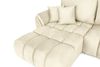 Ecksofa Schlafsofa Sofa COLLIN in Stoff Monolith Ecru Ottomane Links Bild 4