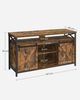 Vasagle TV-Schrank Lowboard mit verstellbaren Ablagen, Metallgestell, 40 x 147 x 76 cm, Vintagebraun-Schwarz Bild 5