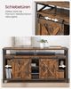 Vasagle TV-Schrank Lowboard mit verstellbaren Ablagen, Metallgestell, 40 x 147 x 76 cm, Vintagebraun-Schwarz Bild 4