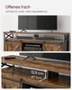 Vasagle TV-Schrank Lowboard mit verstellbaren Ablagen, Metallgestell, 40 x 147 x 76 cm, Vintagebraun-Schwarz Bild 3