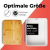 Lumaland Cuisine Brotkasten | Brotdose aus Metall mit Bambus Deckel | Brotbox rechteckig 30,5 x 23,5 x 14 cm | 2in1 Brotbehälter & Schneidebrett [Weiß] Bild 4