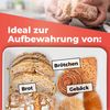 Lumaland Cuisine Brotkasten | Brotdose aus Metall mit Bambus Deckel | Brotbox rechteckig 30,5 x 23,5 x 14 cm | 2in1 Brotbehälter & Schneidebrett [Weiß] Bild 5