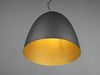 LED Pendelleuchte einflammig Metall Schwarz innen Gold rund, Ø 40cm Bild 5