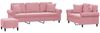 vidaXL 3-tlg. Sofagarnitur mit Kissen Rosa Samt 3202283 Bild 2
