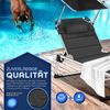 tillvex® Sonnenliege mit Dach und Kopfkissen Schwarz - Premium Polsterung | Gartenliege Liegestuhl klappbar | Strandliege mit verstellbarer Rückenlehne, gepolsterte Liegefläche | Aluminium Liege Bild 4