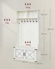 VASAGLE Garderobenständer mit Schuhbank, Garderobe, Schuhschrank, 2 offene Fächer, 6 Dreifach-Haken, Eingangsbereich, Landhausstil, platzsparend, vintageweiß HSRDE430W02 Bild 5