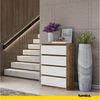Furnica Kommode GABRIEL 4 Schubladen - Votan Eiche H92cm B60cm T33cm Bild 2