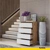 Furnica Kommode GABRIEL 4 Schubladen - Votan Eiche H92cm B60cm T33cm Bild 3