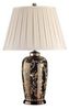 Tischleuchte, Porzellan, Schwarz Gold, H 74 cm Bild 5