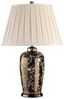 Tischleuchte, Porzellan, Schwarz Gold, H 74 cm Bild 3