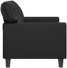 vidaXL Sofa 2-Sitzer, Loungesofa mit Armlehnen Rückenkissen, Schwarz, 174x80 cm Bild 4