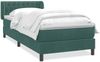 vidaXL Boxspringbett mit Matratze Dunkelgrün 80x220 cm Samt 3317802 Bild 2