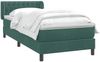 vidaXL Boxspringbett mit Matratze Dunkelgrün 80x220 cm Samt 3317802 Bild 3