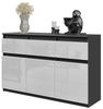 Furnica Kommode NOAH, 3 Schubladen und 3 Türen - Anthrazit Grau H75cm B120cm T35cm Bild 4