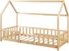 en.casa 'Sisimiut' Hausbett aus Kiefernholz 90x200 cm inkl. Lattenrost und Rausfallschutz, natur Bild 2