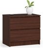 Home Collective Kommode 60 cm breit Holz Highboard Sideboard für Flur Schlafzimmer Wohnzimmer (Kommode Schlafzimmer Kommode mit Schubladen Holz Schrank), Kinderzimmer Organizer, 55 cm hoch mit 2 Schubladen venge Bild 4